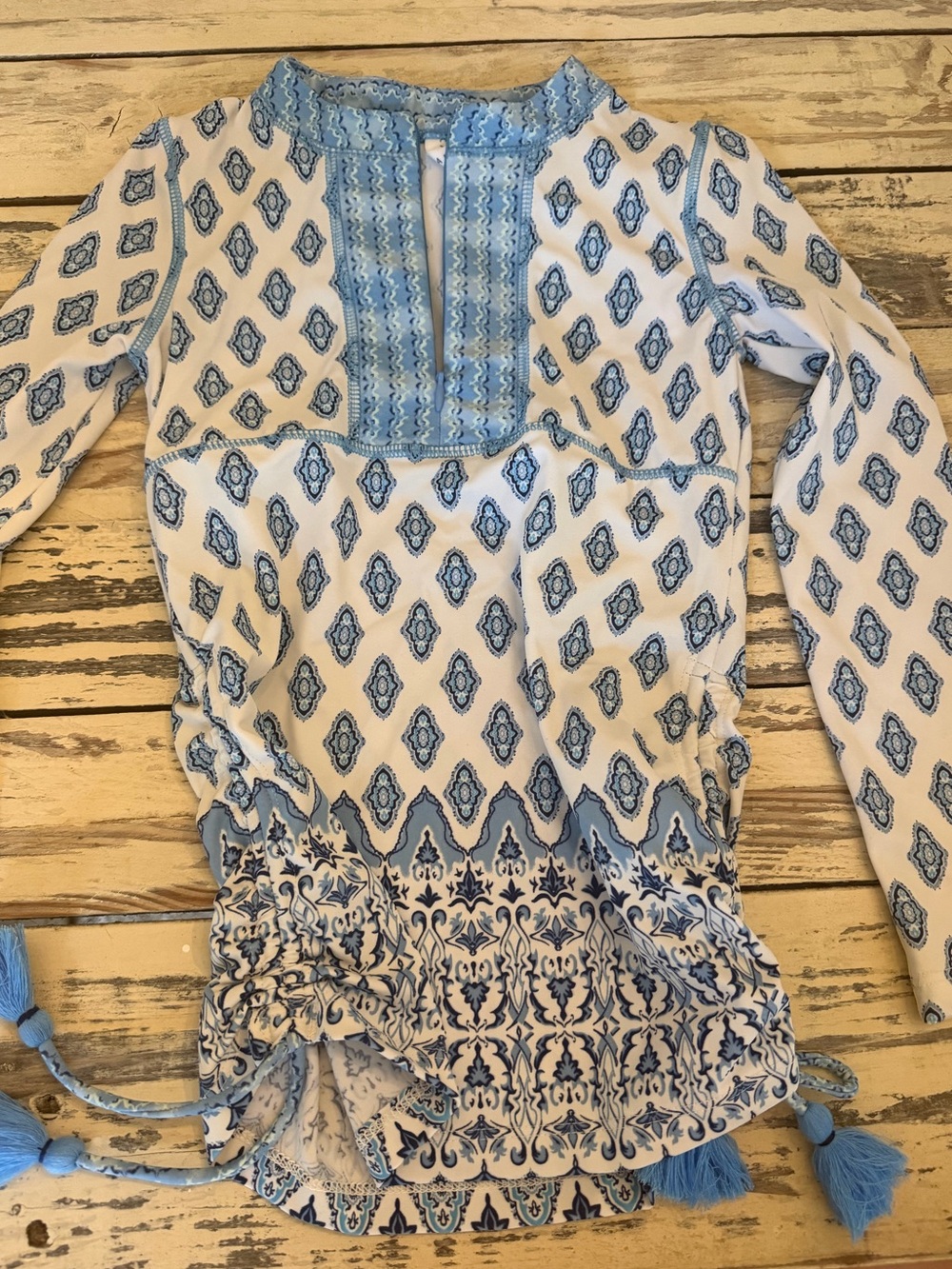 Cabana life Girls Amelia Island Long Sleeve Rashguard